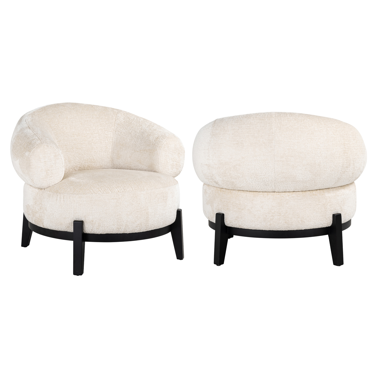 Lounge Stuhl Montana white chenille