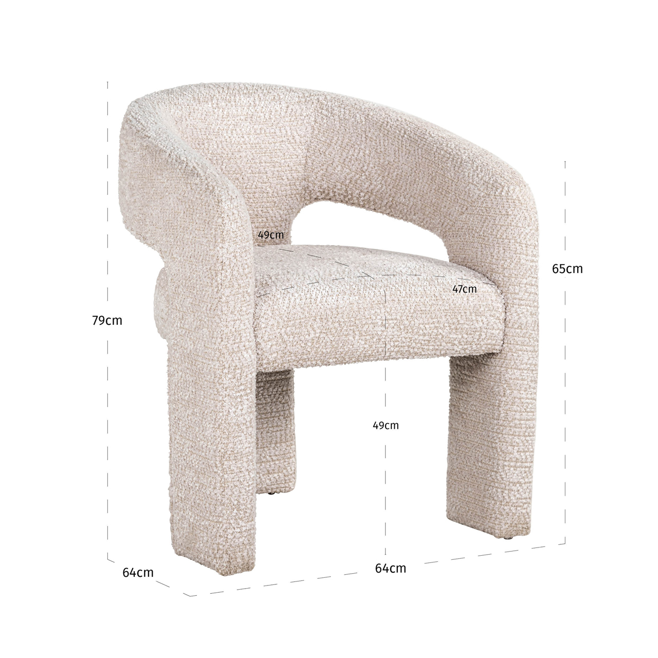 Esszimmerstuhl Belle lovely cream fire retardant – Bild 12
