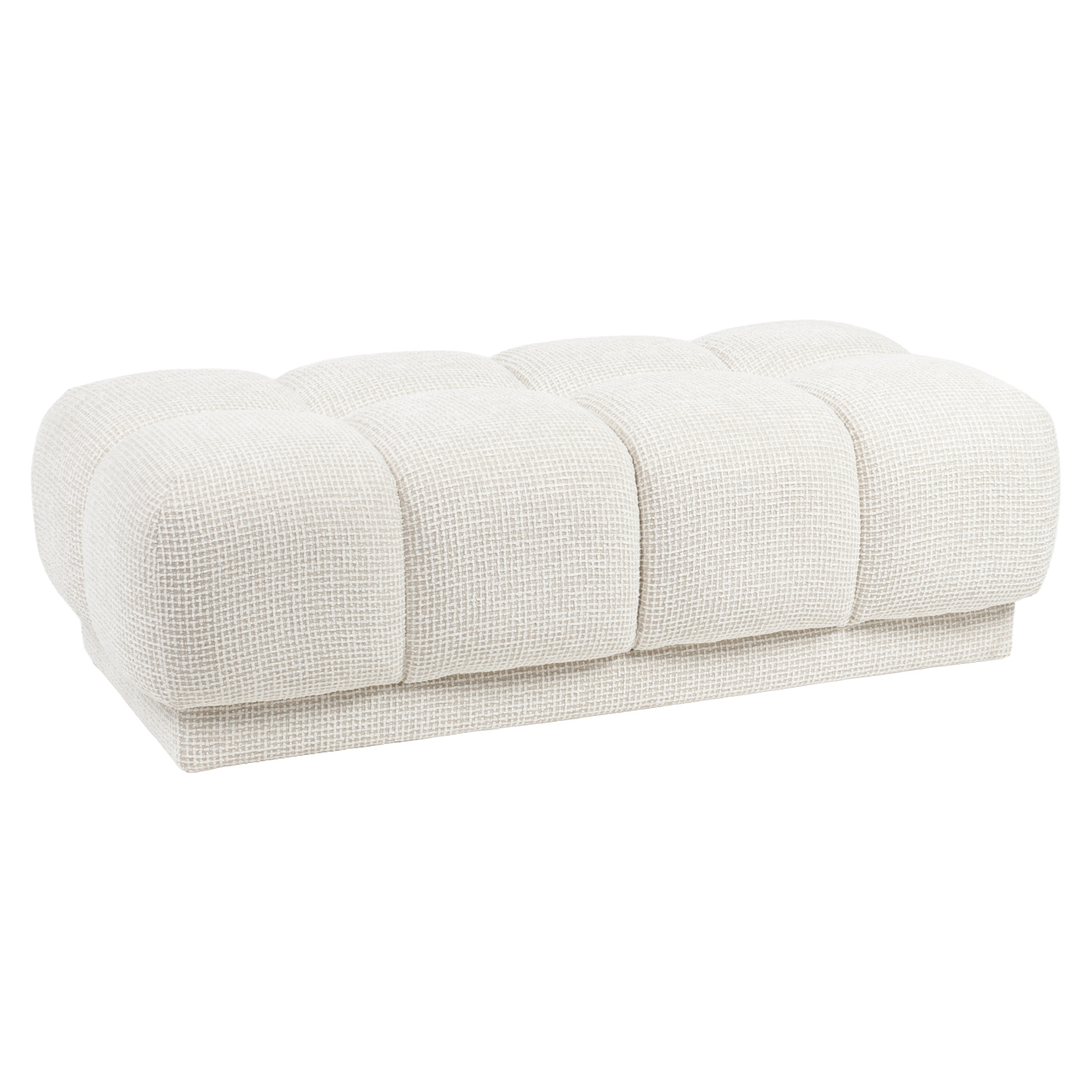 Hocker & Fußbank Noah beige blockweave