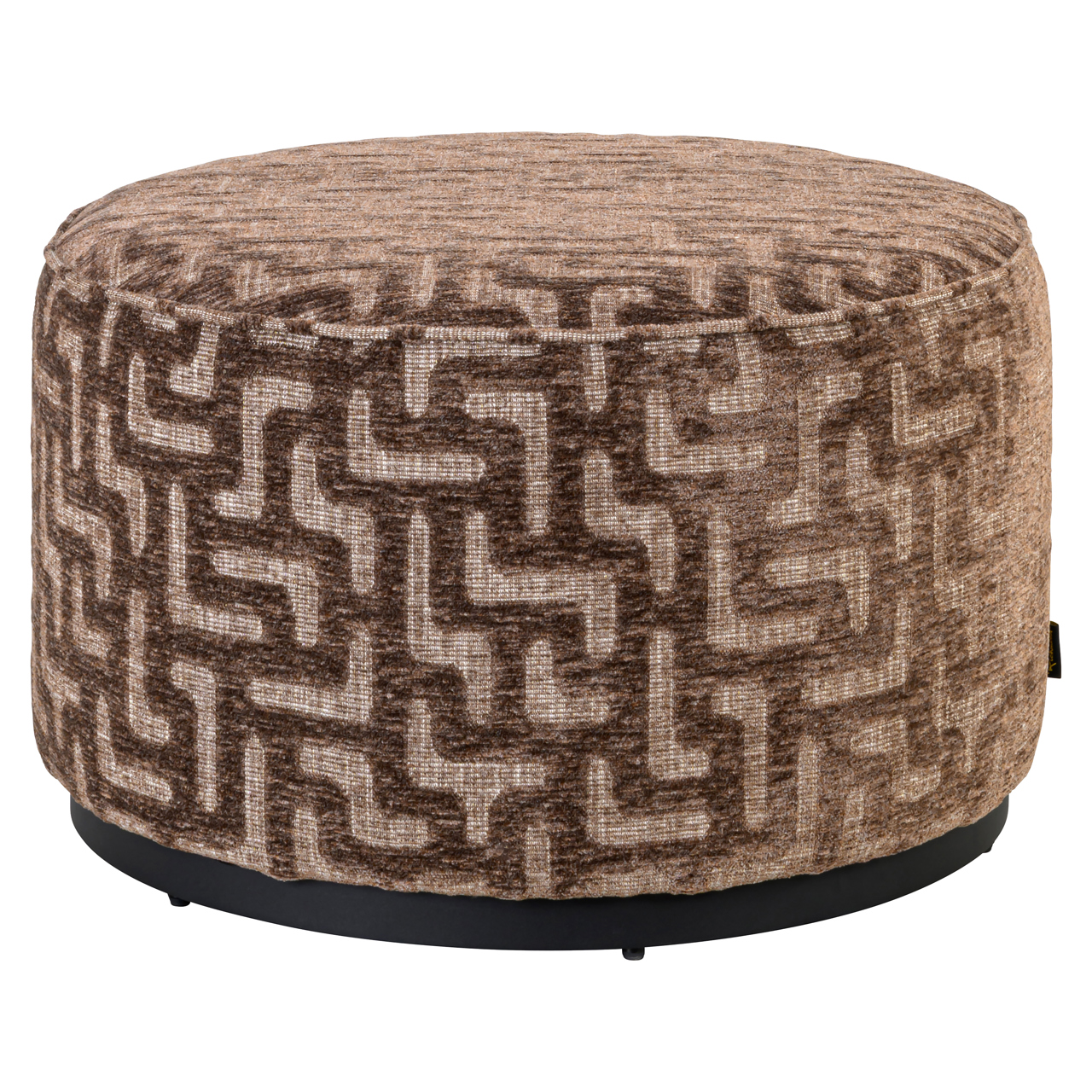 Hocker & Fußbank Lexie brown labyrinth 70Ø