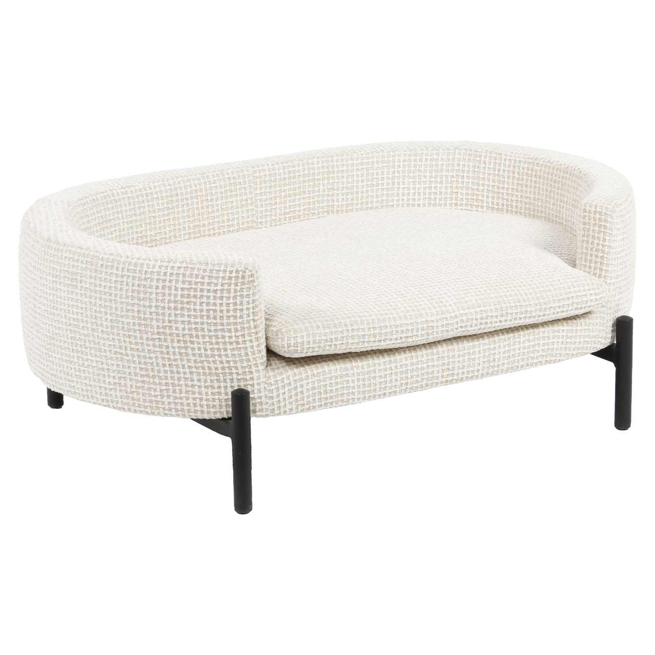 Hundebett Dolly beige blockweave