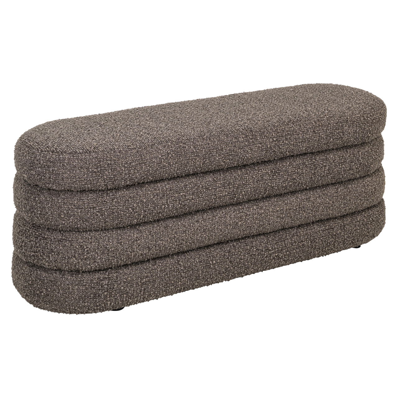 Hocker & Fußbank Camille brown chunky