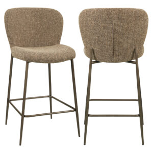 Thekenstuhl Odarby brown tweed fire retardant