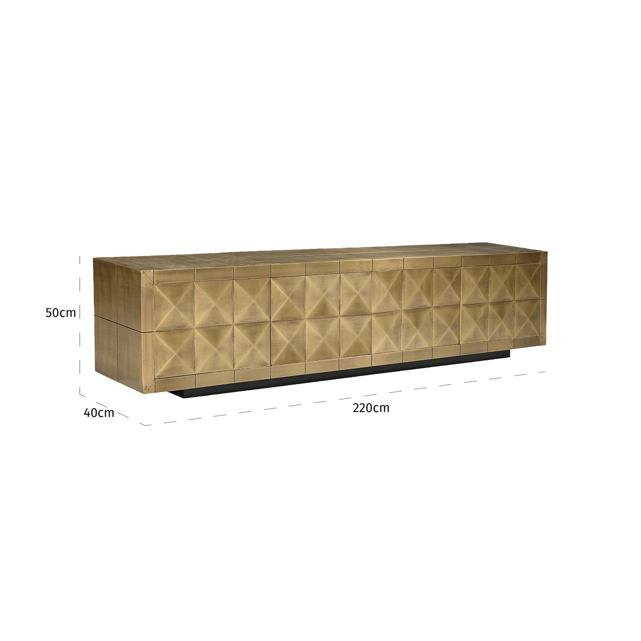 TV-Schrank Collada brushed gold – Bild 6