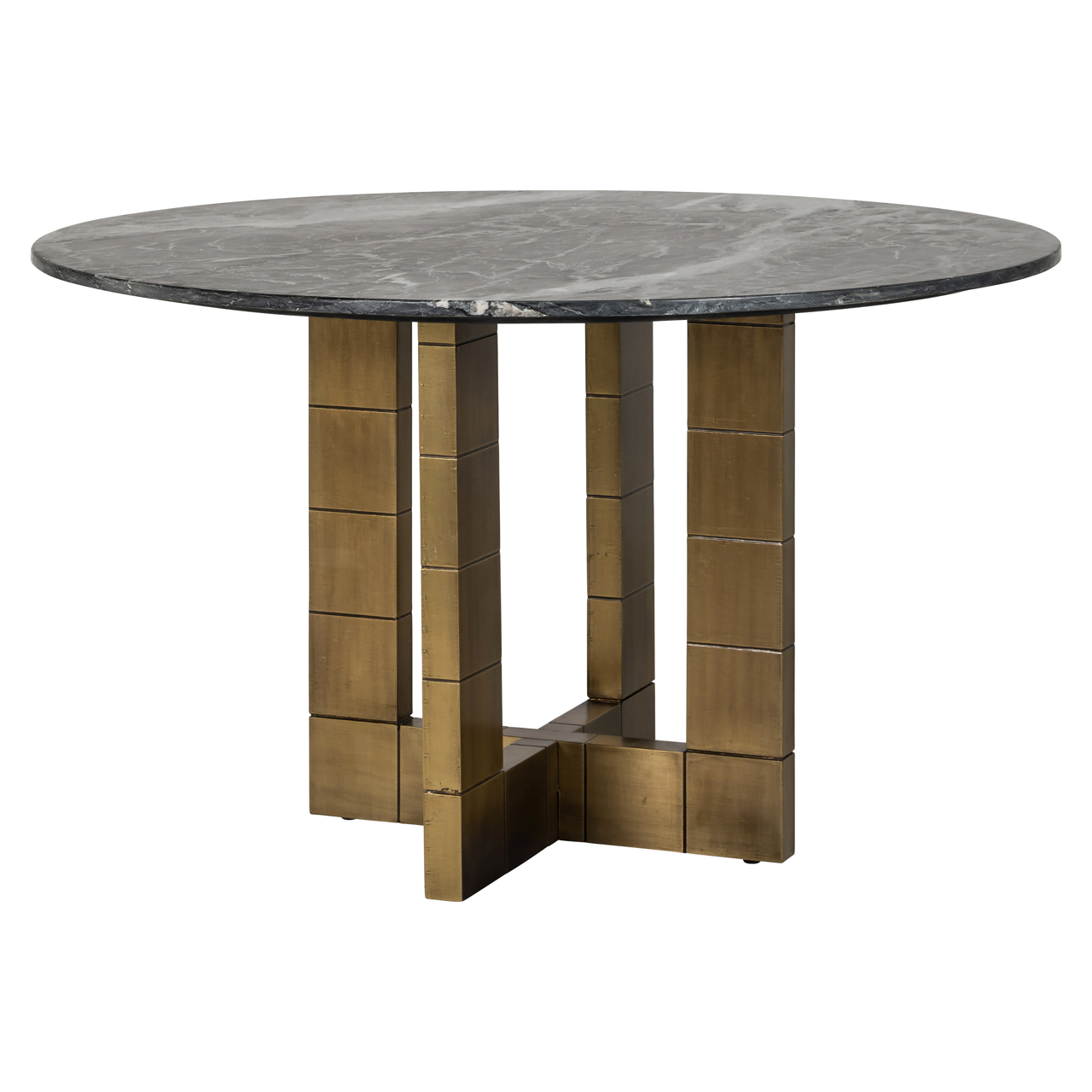 Esstisch Collada black/gold 130Ø