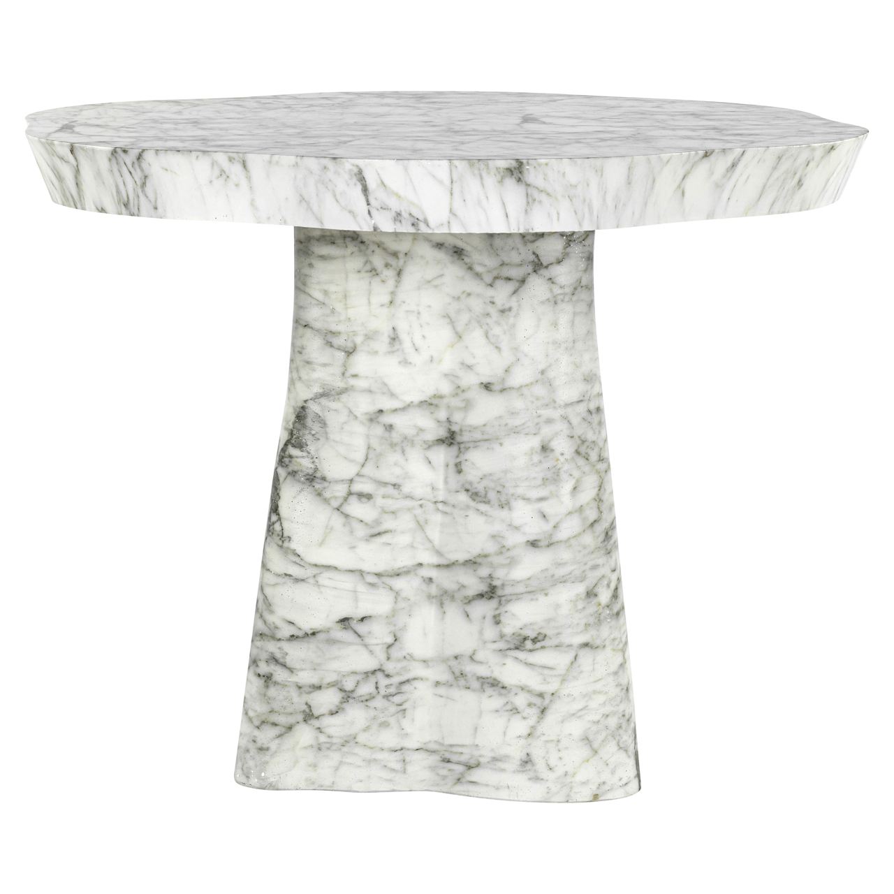 Outdoor Esstisch Rockyard white marble look 100Ø