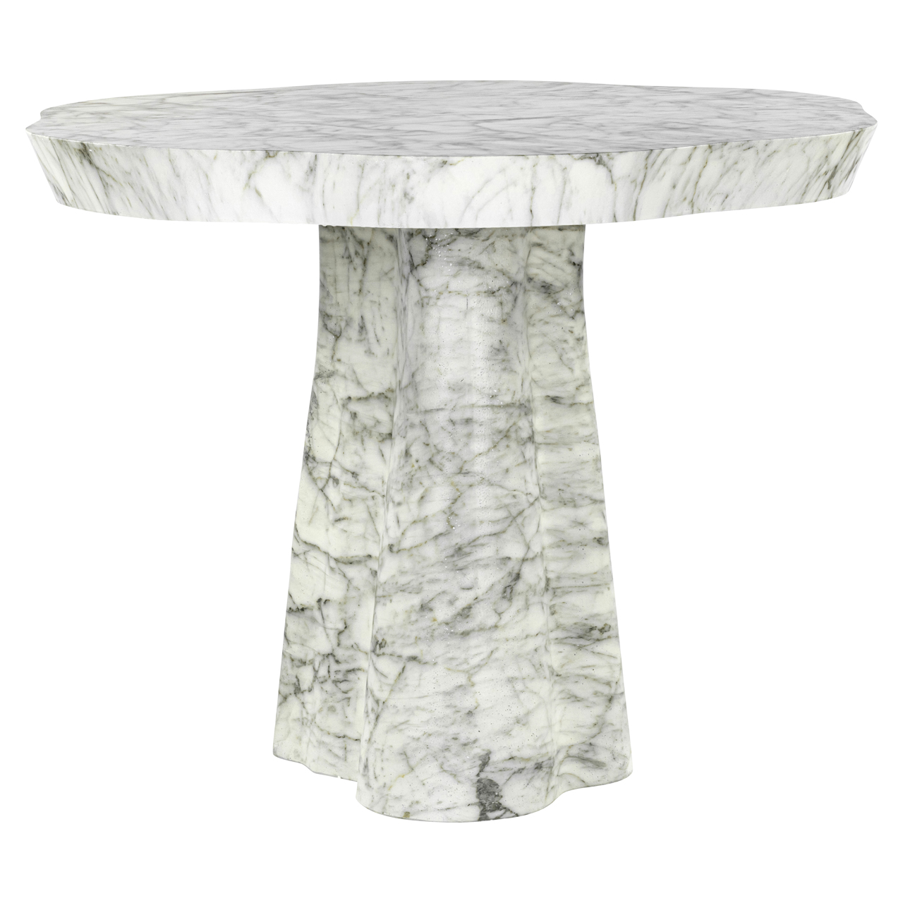 Outdoor Esstisch Rockyard white marble look 100Ø – Bild 2