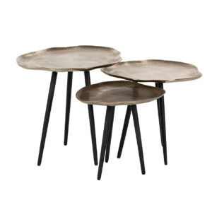 Couchtisch Volenta champagne gold (Set of 3)
