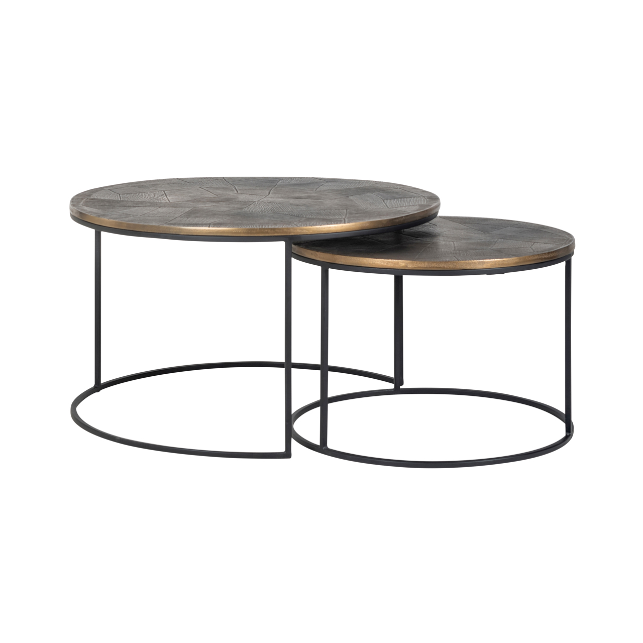 Couchtisch Tulum brushed gold (Set of 2)