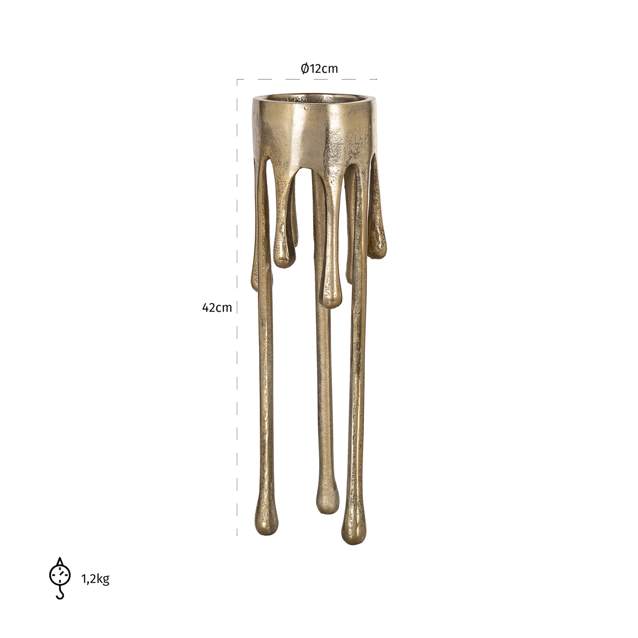 Kerzenhalter Lorin brushed gold large – Bild 6