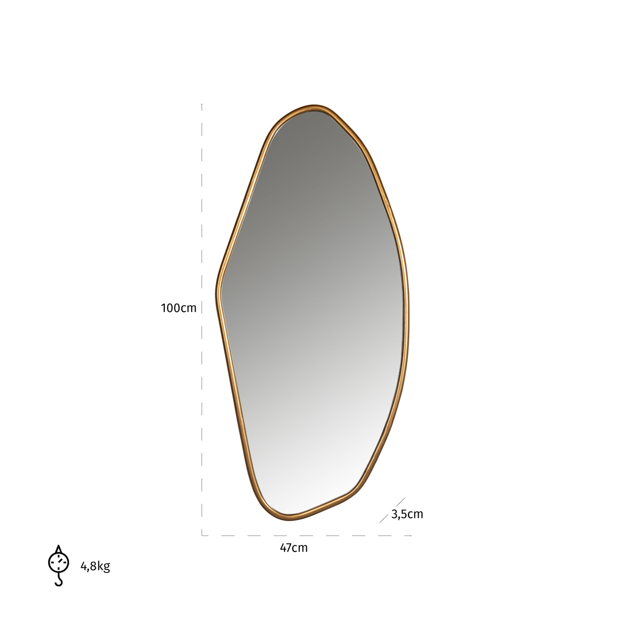 Spiegel Eldon gold – Bild 3