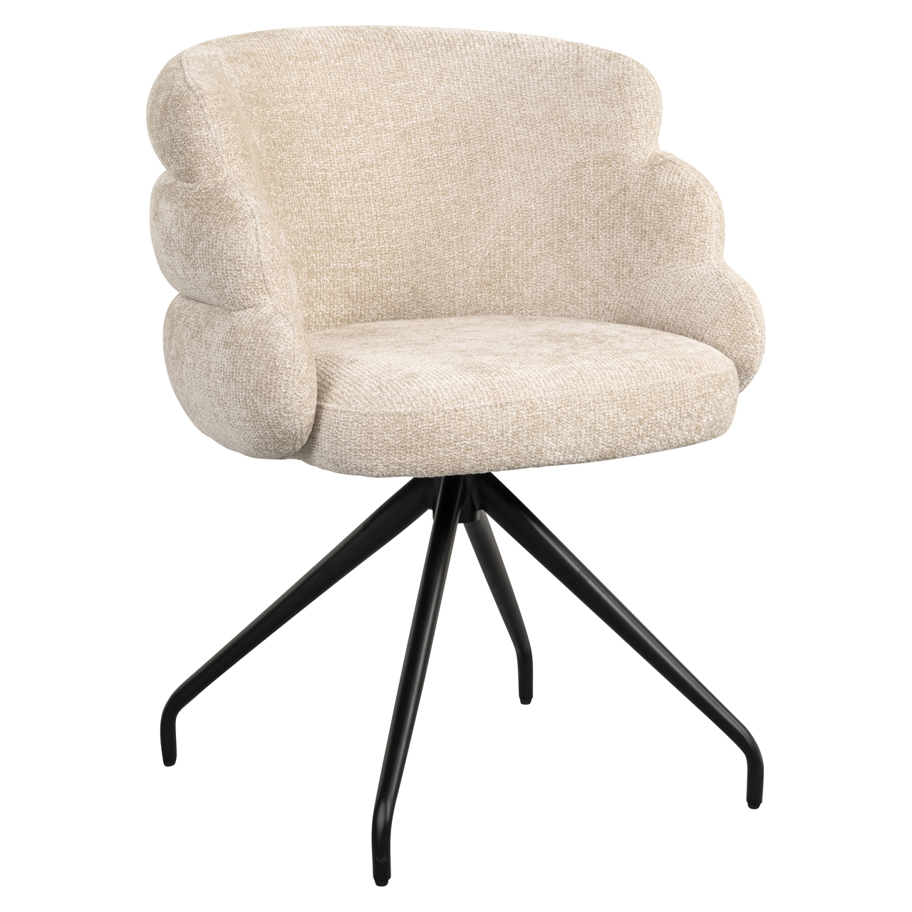 Esszimmerstuhl Kayla cream unicorn swivel – Bild 2