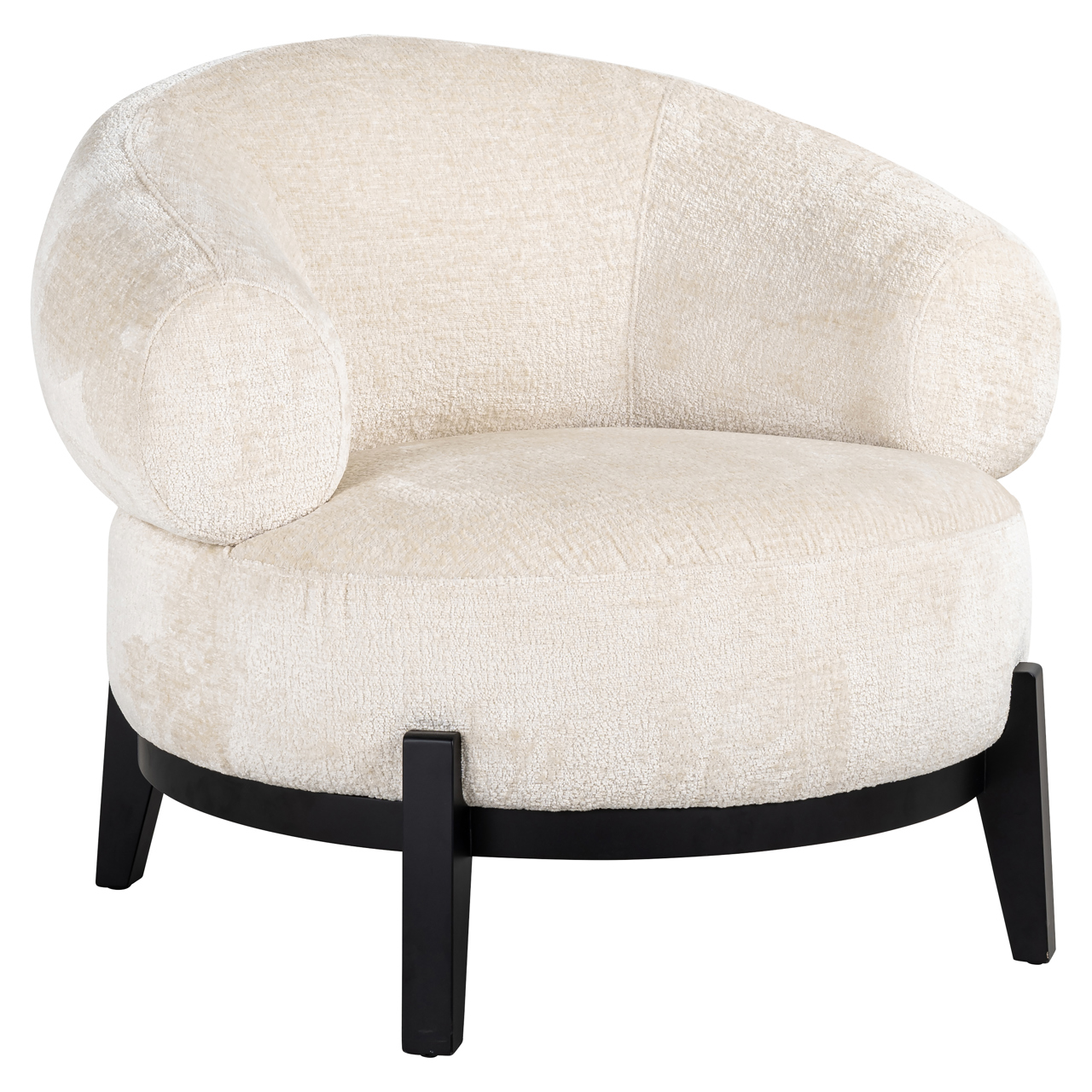 Lounge Stuhl Montana white chenille – Bild 2