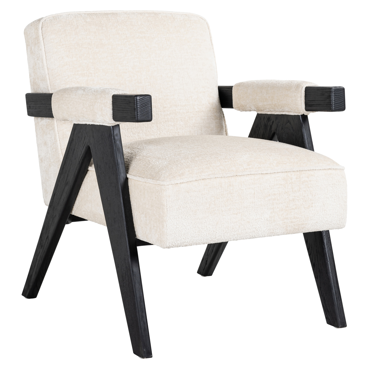 Lounge Stuhl Cooper white chenille