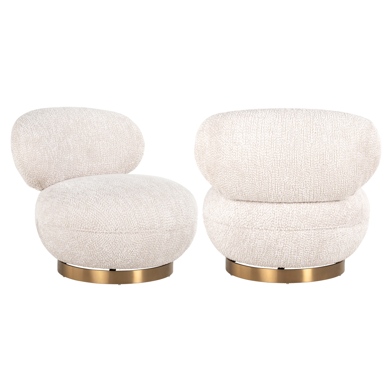 Lounge Stuhl Jace lovely cream swivel