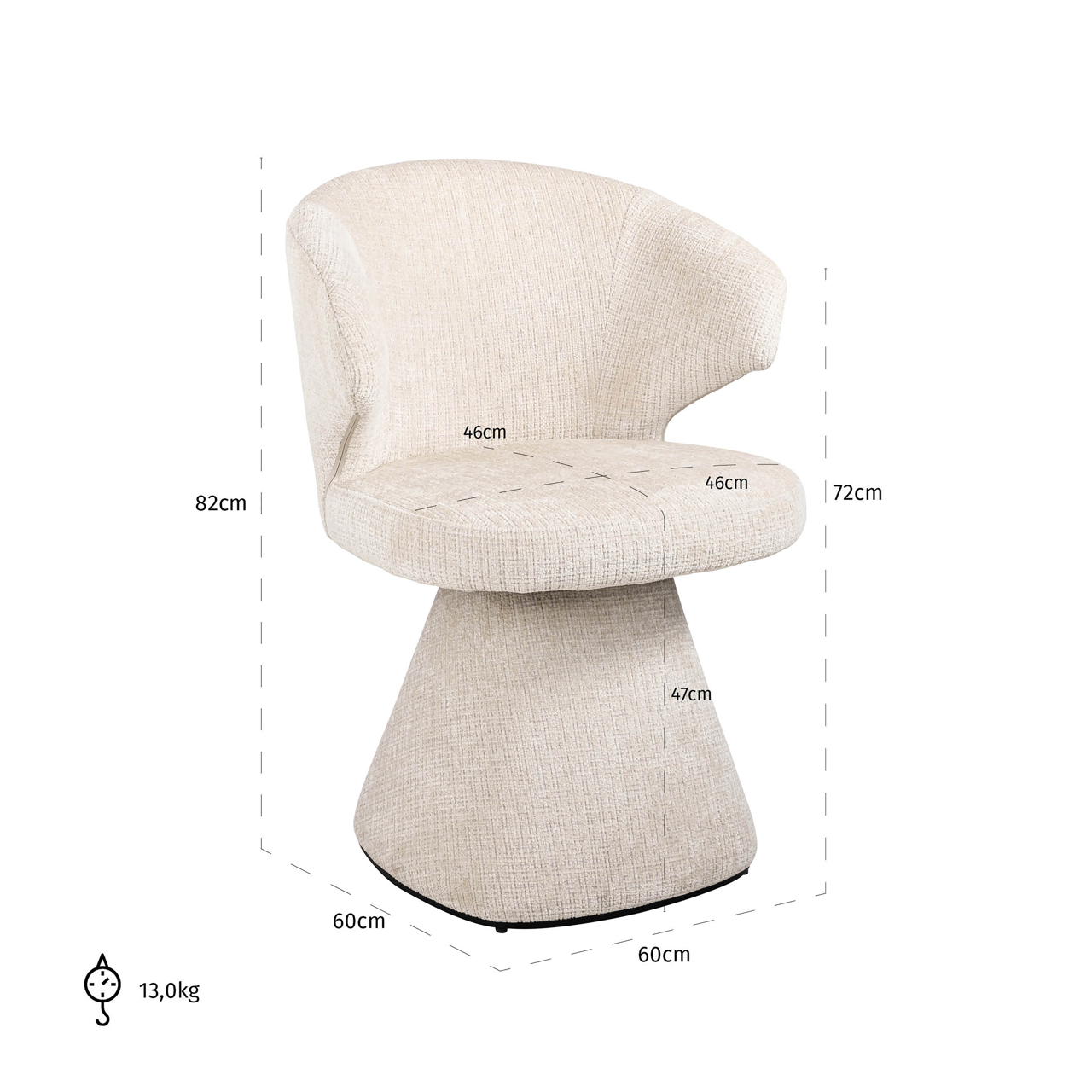 Esszimmerstuhl Gatsbi niagara beige fire retardant – Bild 9