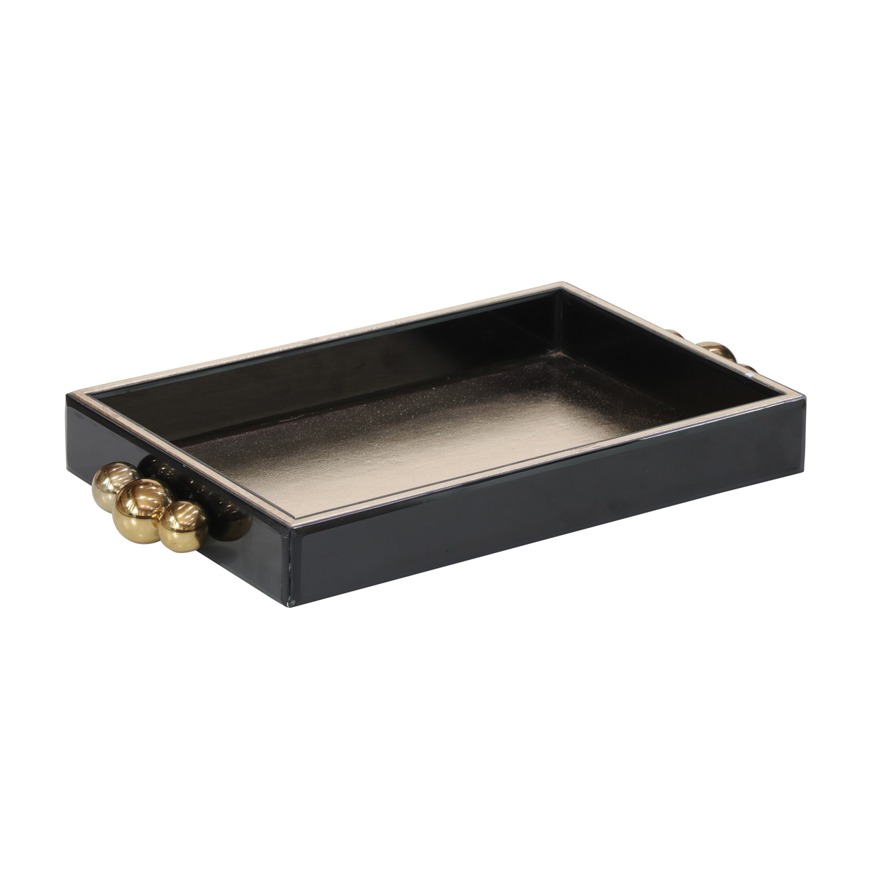 Tablett Liv black/gold