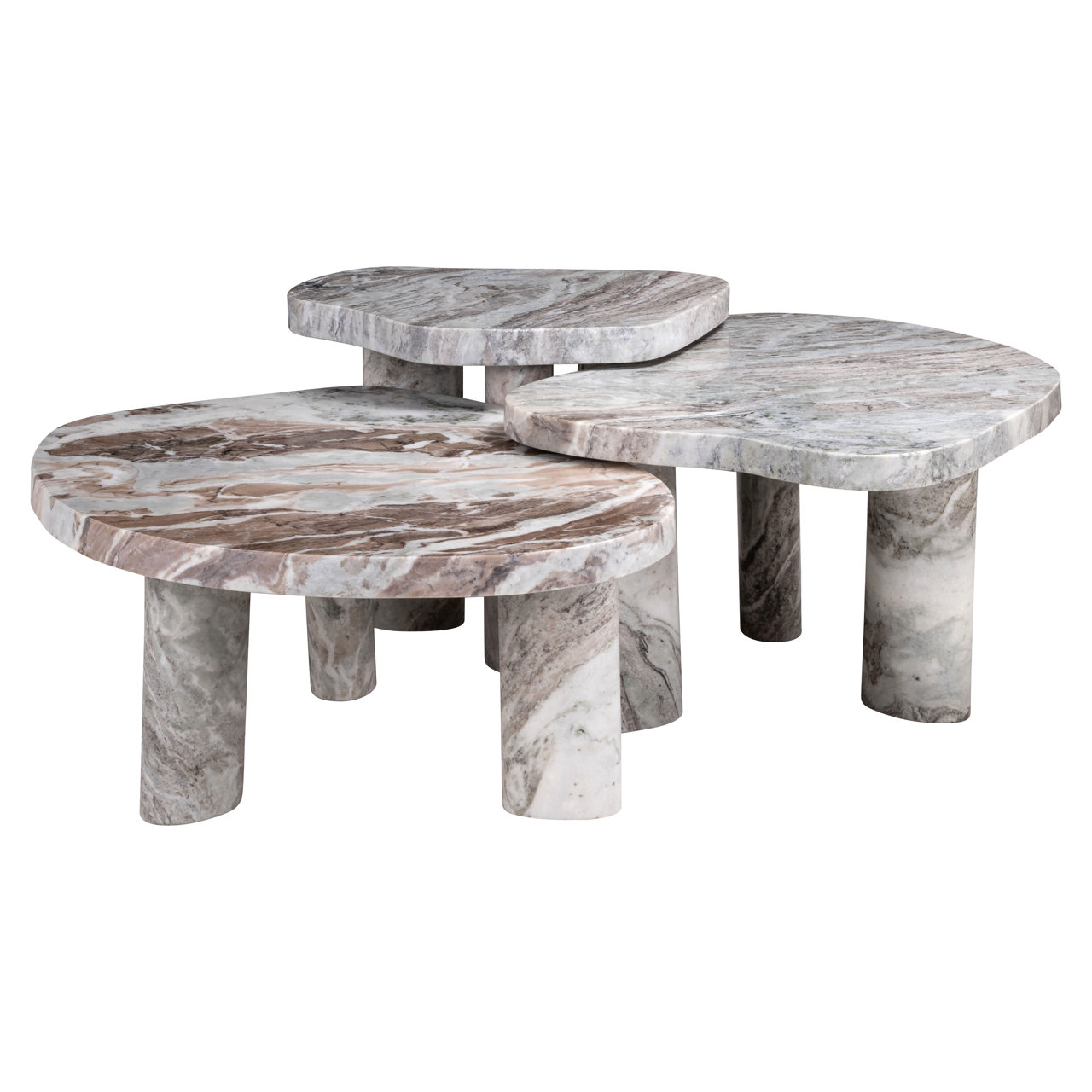 Couchtisch Camino Blush beige (Set of 3)