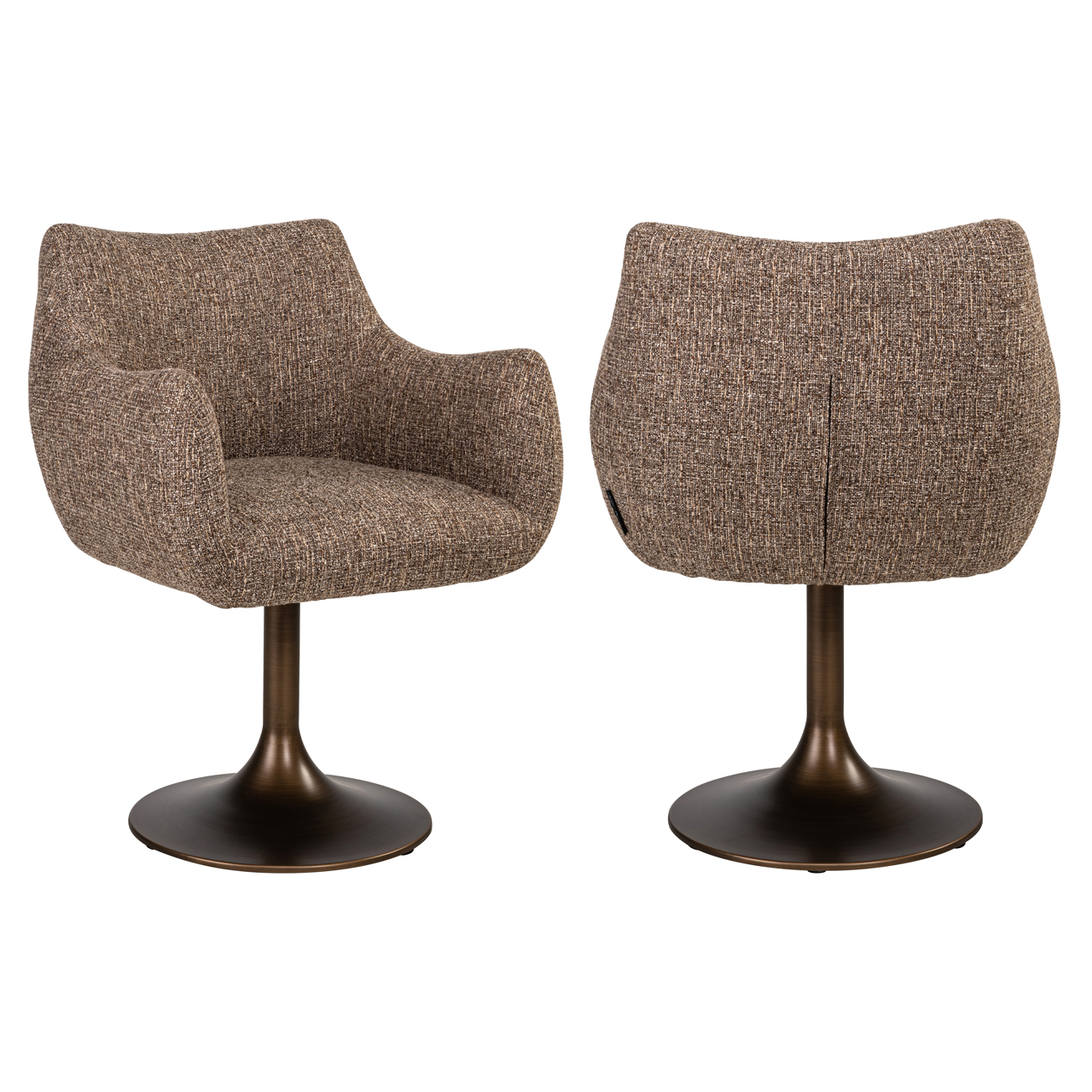 Esszimmerstuhl Aldo brown tweed swivel