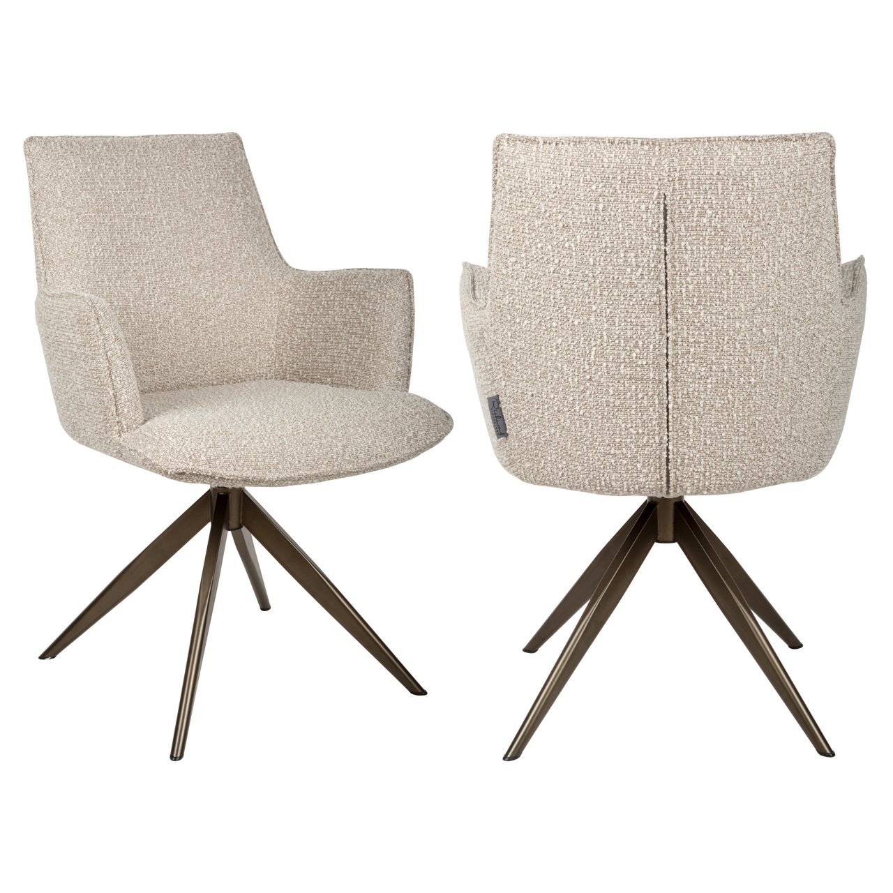 Esszimmerstuhl Dakota natural chunky swivel with arm