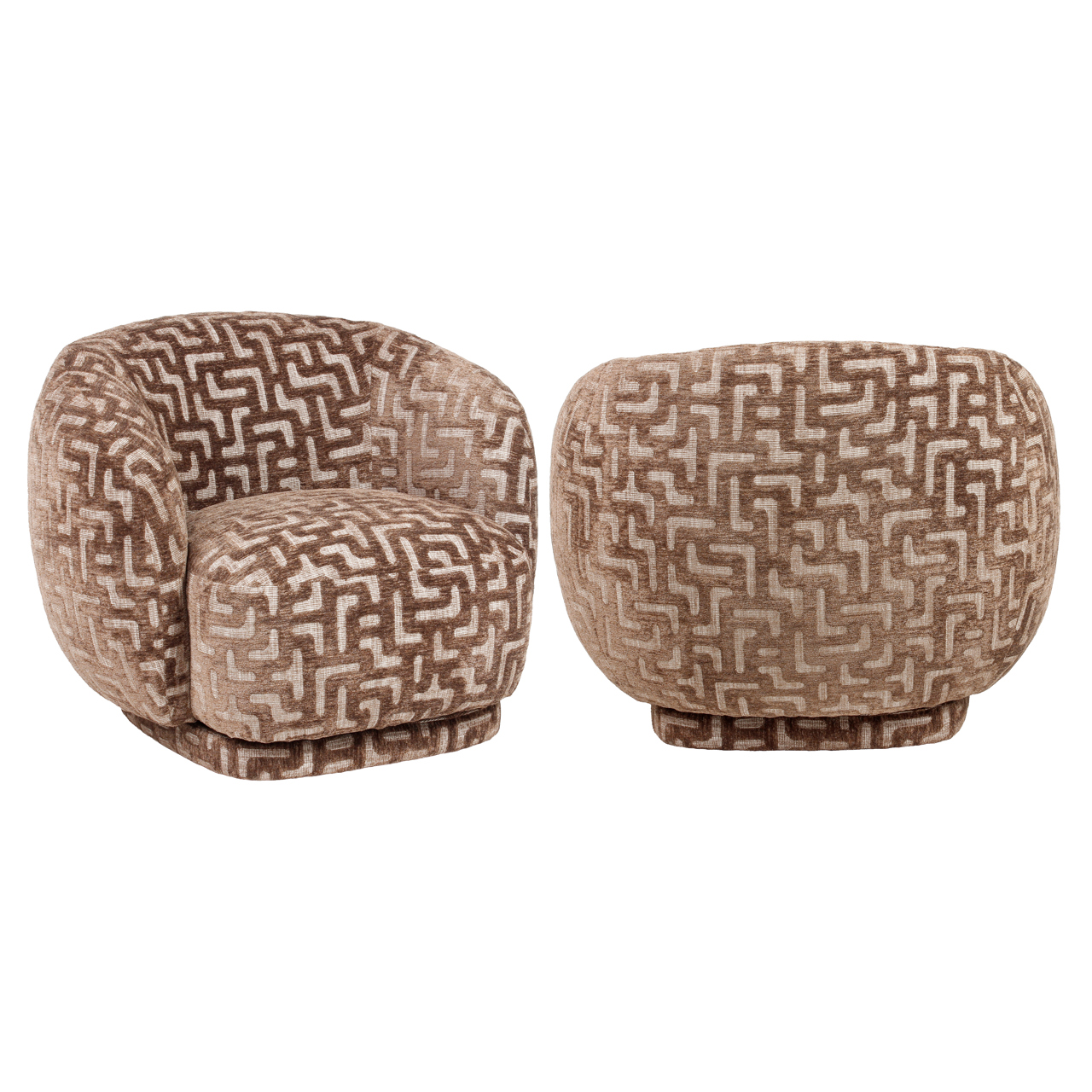 Lounge Stuhl Negreslo brown labyrinth swivel