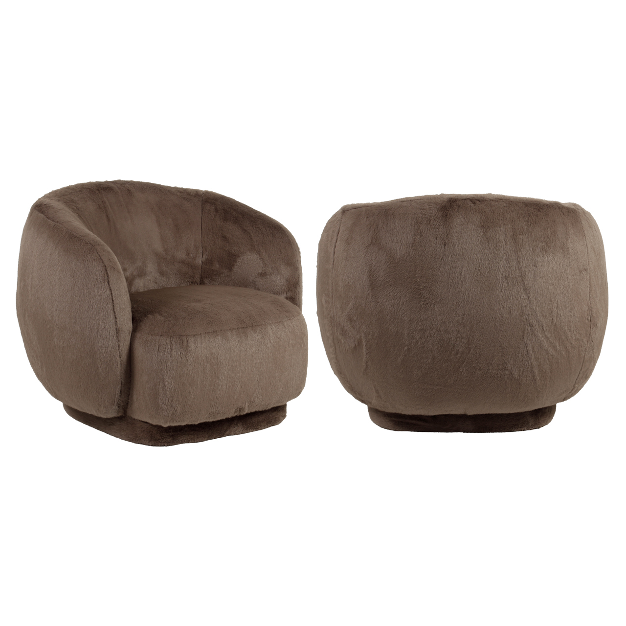 Lounge Stuhl Negreslo brown fluffy swivel