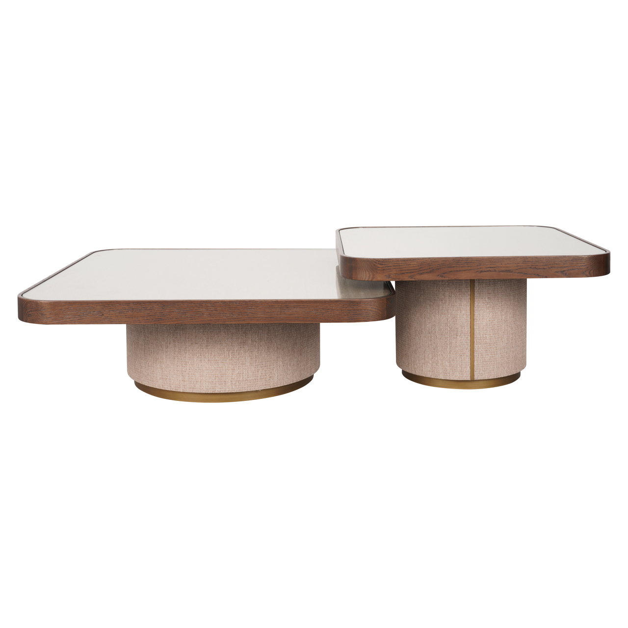 Couchtisch Willox beige including glass (Set of 2)