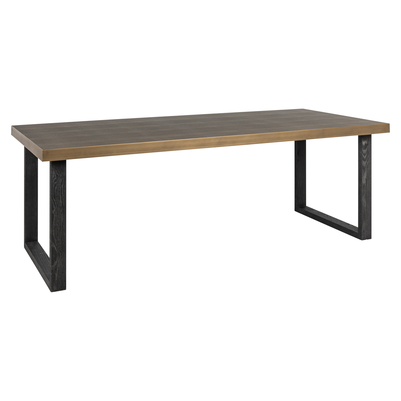 Esstisch Bloomville brass shagreen incl. glass top 200