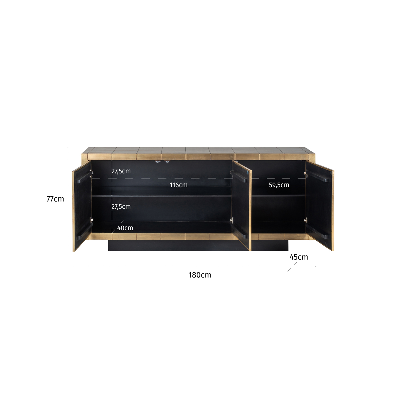 Sideboard Collada brushed gold – Bild 8
