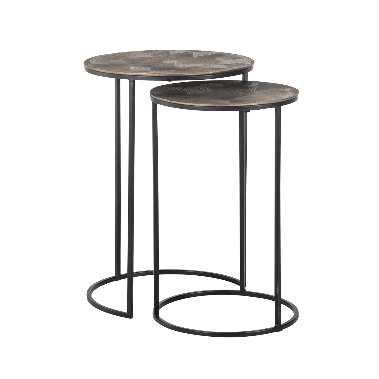 Beistelltisch Tulum brushed gold (Set of 2)