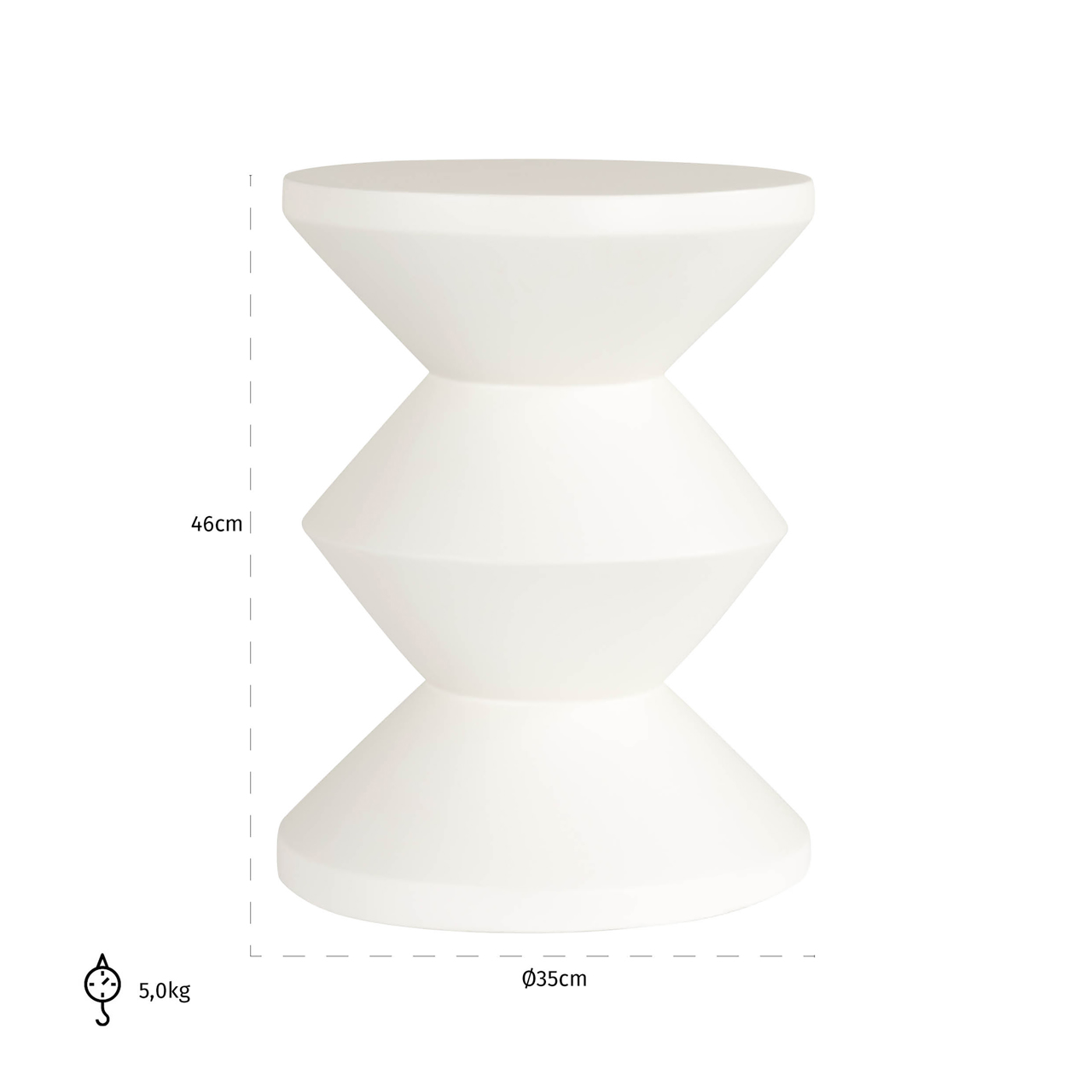 Beistelltisch Bloomstone white 35Ø – Bild 2