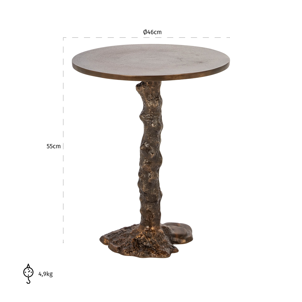 Beistelltisch Misty bronze – Bild 5