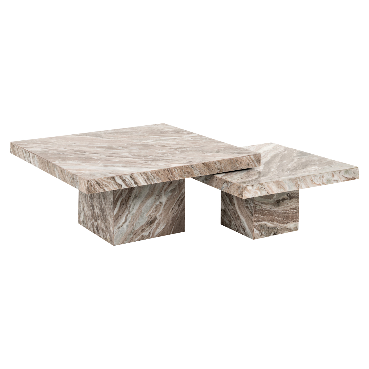 Couchtisch Rashford Blush beige (Set of 2)
