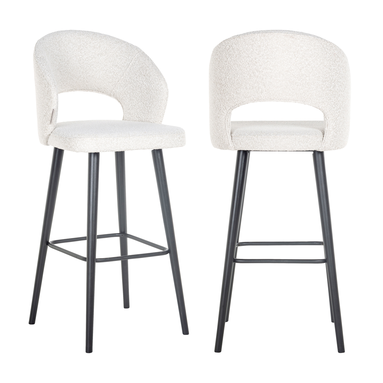 Barhocker Savoy white bouclé