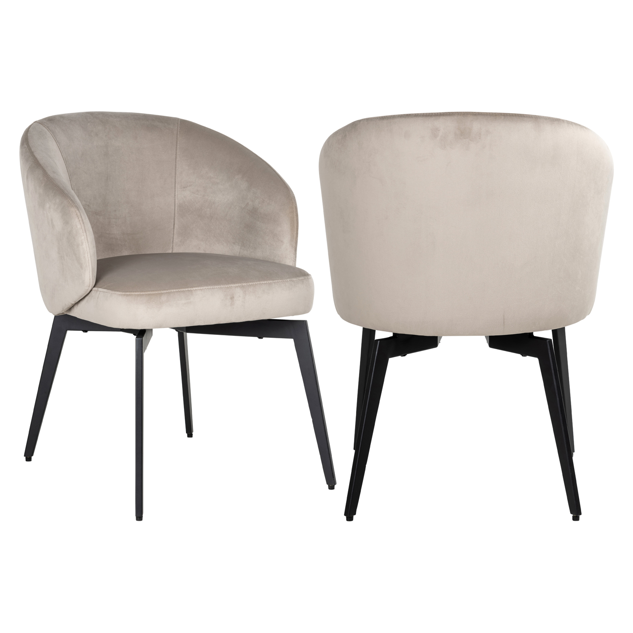 Esszimmerstuhl Amphara khaki velvet fire retardant
