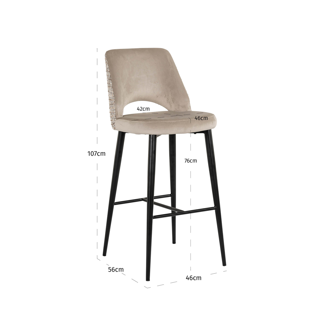 Barhocker Tabitha trendy nature fire retardant – Bild 13