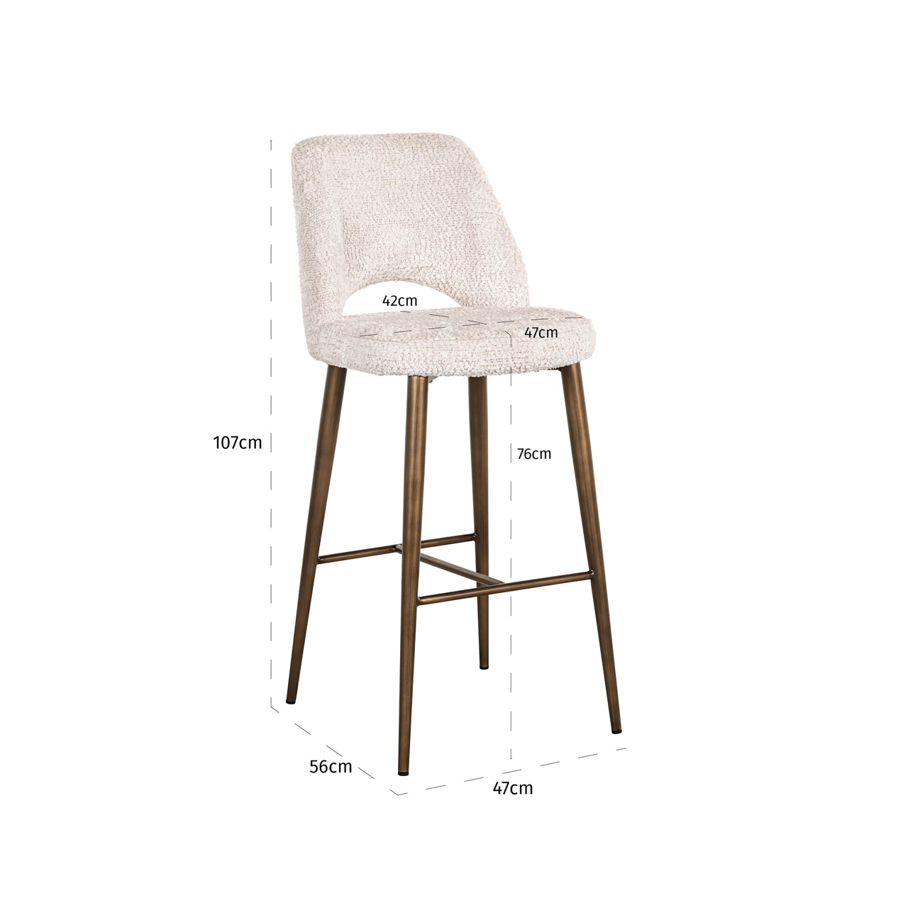 Barhocker Delphine lovely cream – Bild 14