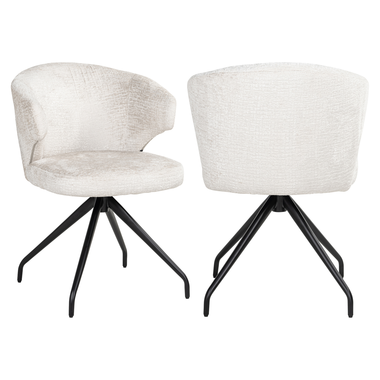Esszimmerstuhl Milly cream fusion swivel