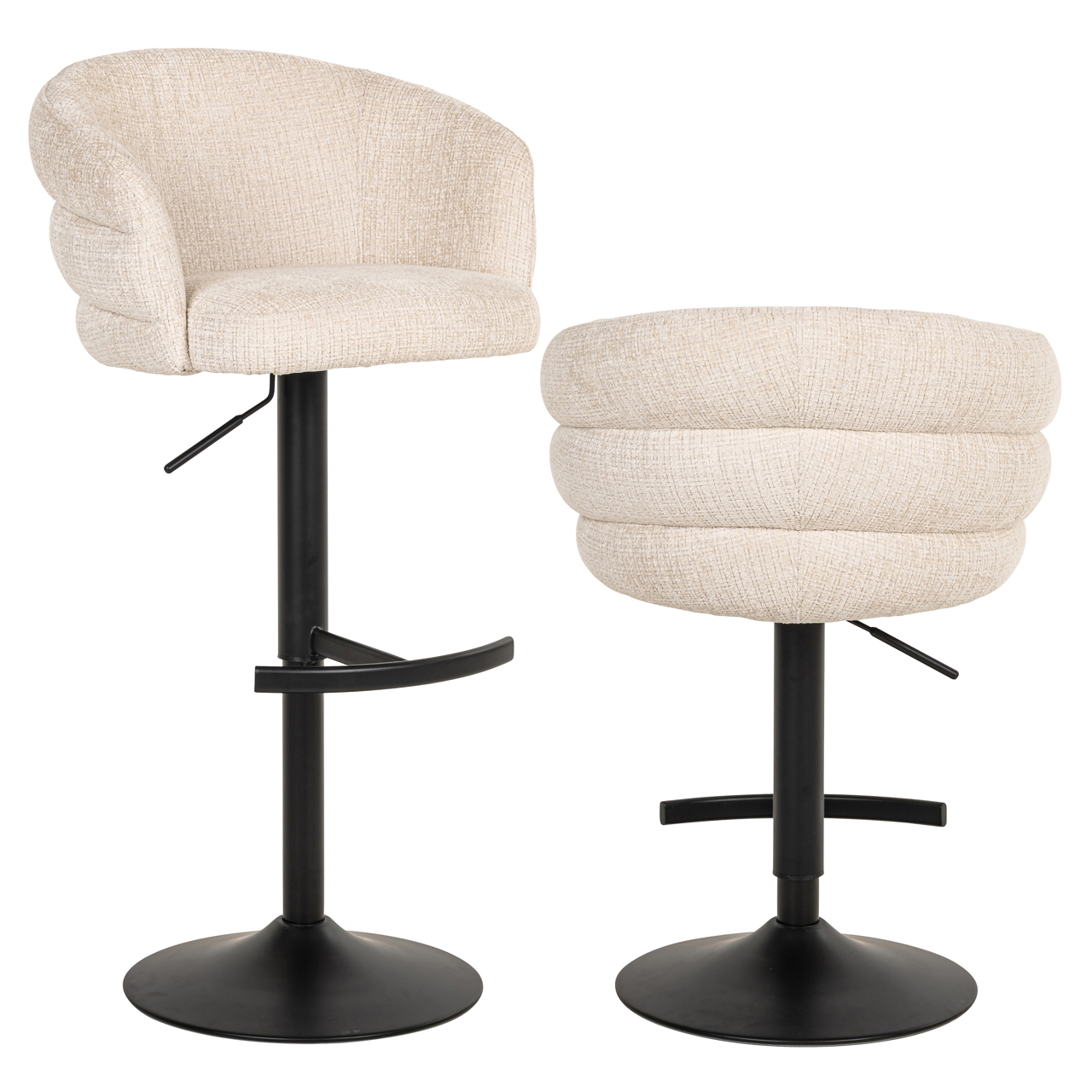 Barhocker Nikki niagara beige swivel fire retardant