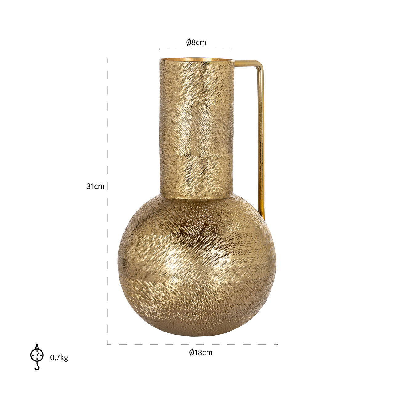 Vase Leia gold small – Bild 16