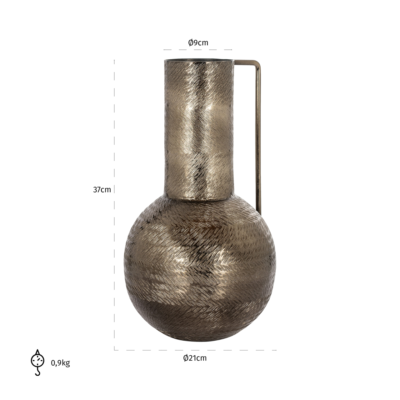 Vase Leia smoke large – Bild 19