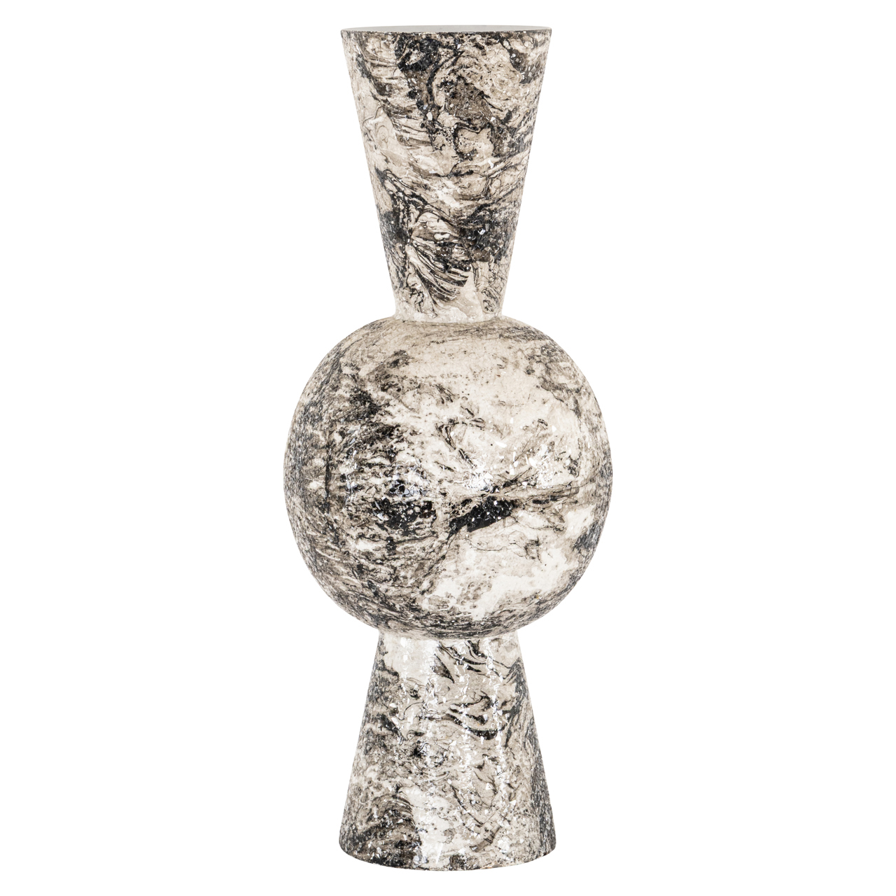 Vase Florry black/white