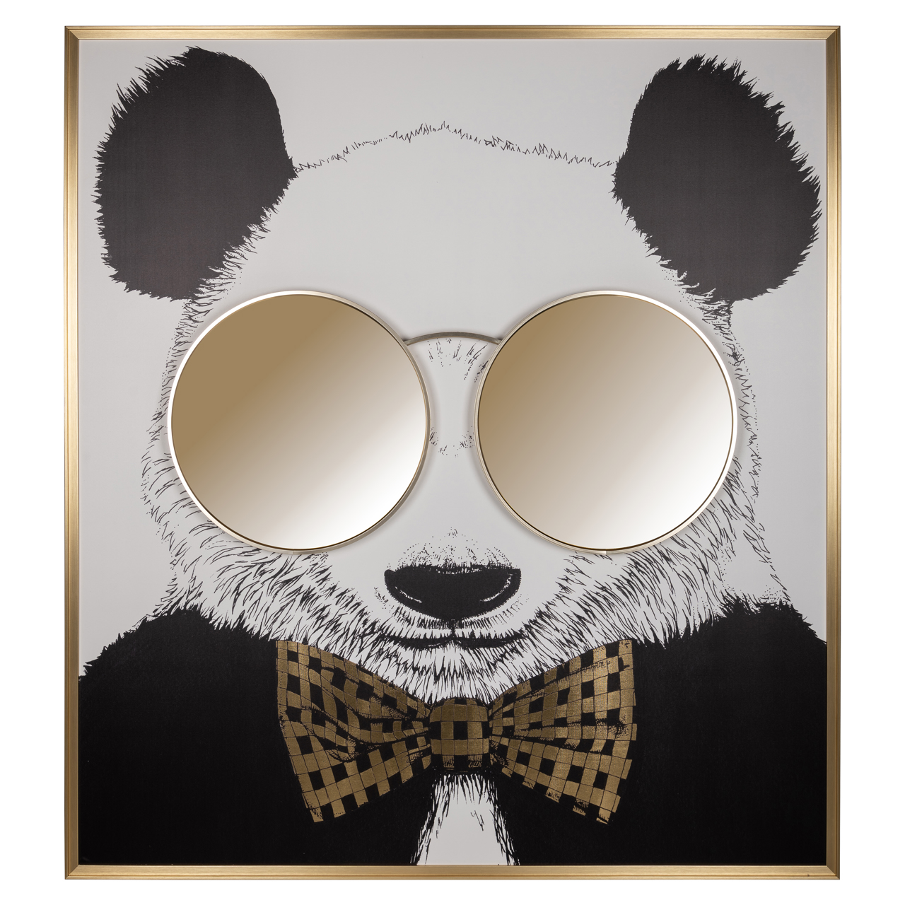 Wandkunst Panda black/gold