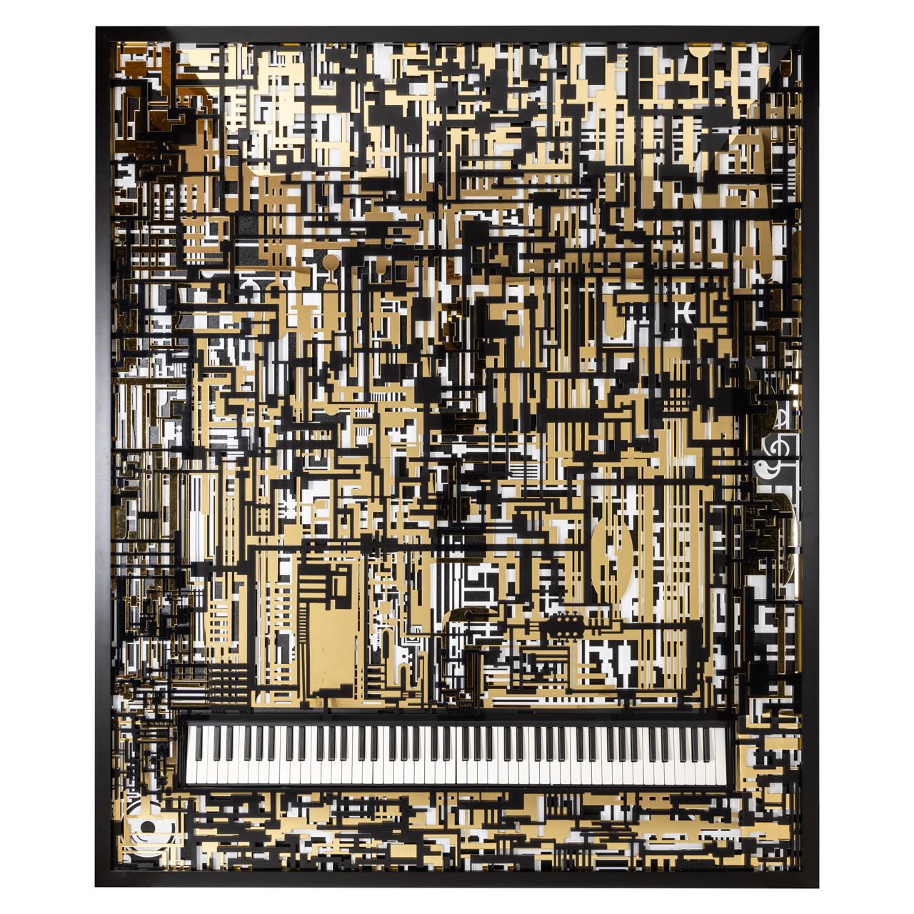 Wandkunst Wibi black/gold