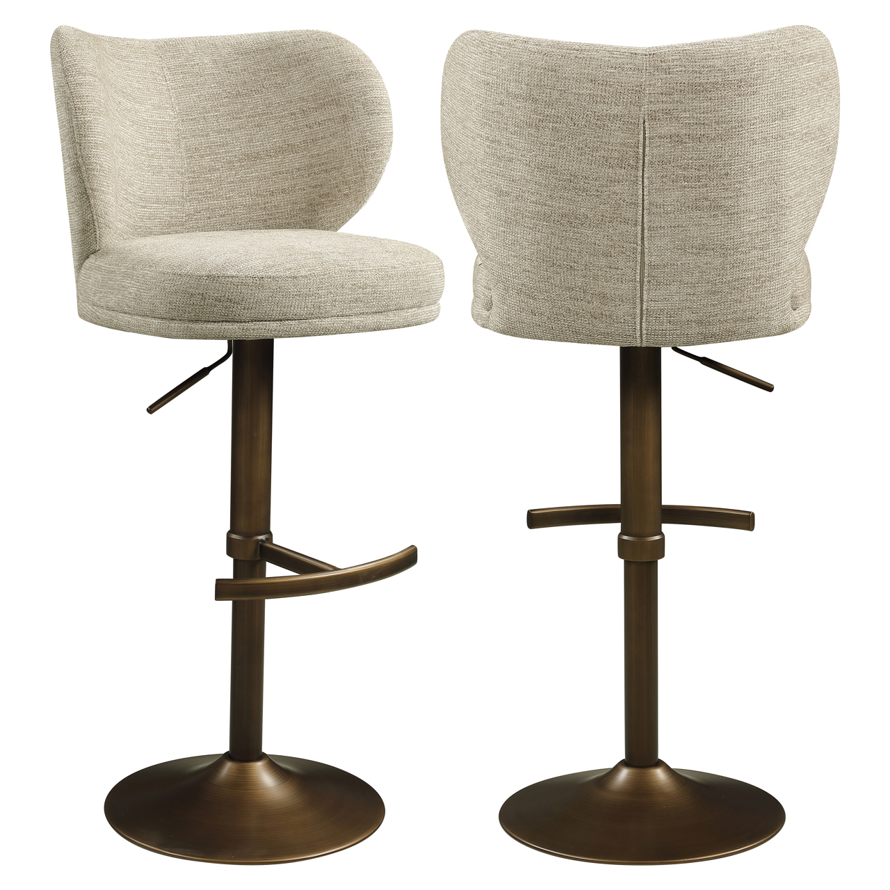 Barhocker Amely natural softweave swivel